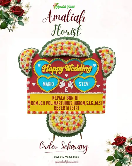 Papan Bunga Pernikahan Galengdowo